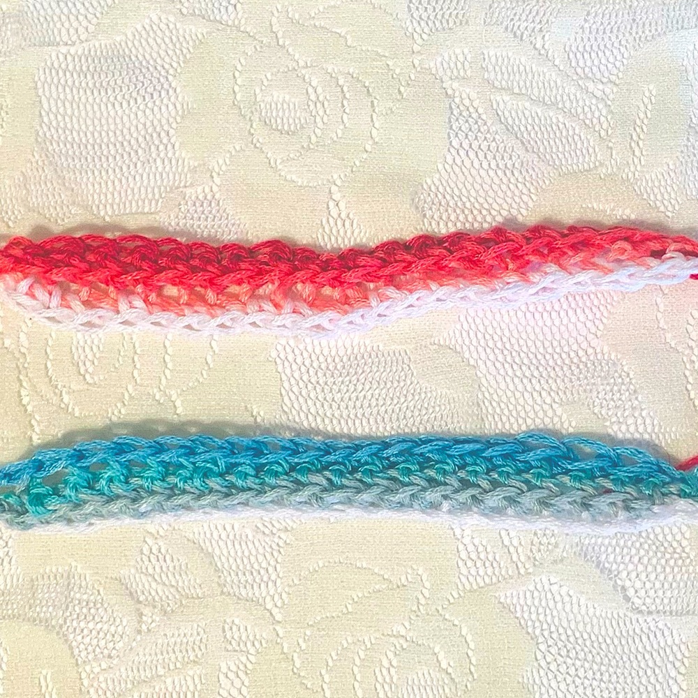 Handmade ombre crochet bracelets